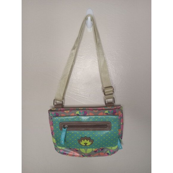 Lily Bloom Small Floral Thermoplastic Crossbody Bag Easy Clean Eco Friendly - Picture 1 of 5